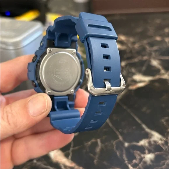 G-Shock Navy Blue Watch with Yellow Detail - Picture 6 of 6